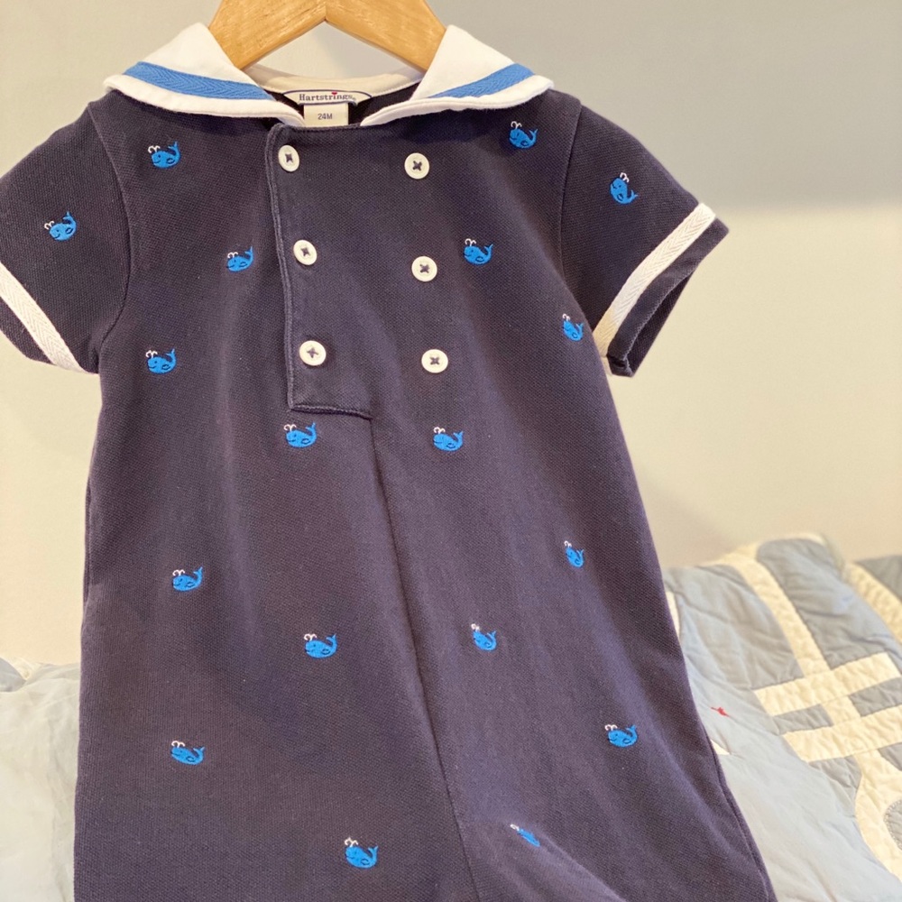HARTSTRINGS Pique Romper.